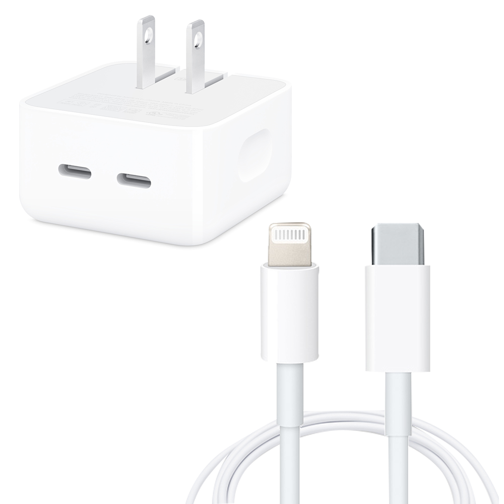  Apple Adaptador de corriente de doble puerto USB-C de 35 W :  Electrónica
