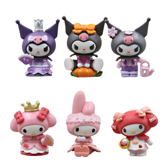 Set de 6 figuras coleccionables Kuromi 5cm (3746-S)