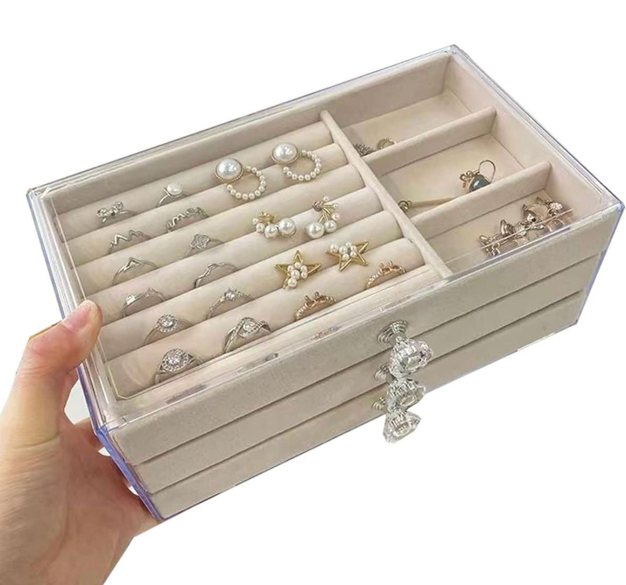 Caja organizadora para joyas de 3 cajones (81F-19)