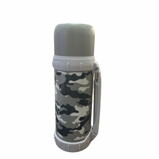 Termo Gris Militar c/agarradera 1200ml FRIO O CALIENTE (25F-1)