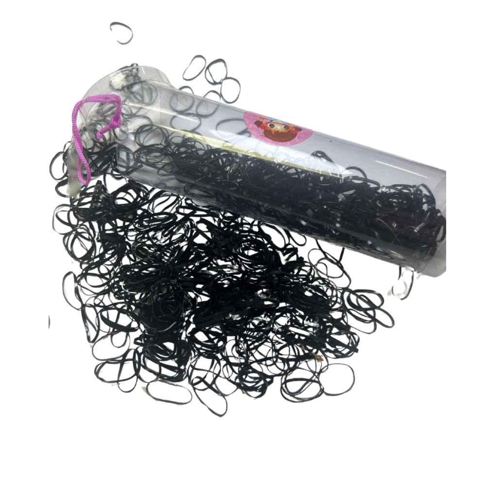 Ligas elasticas plásticas peq. suave en tubo para cabello X 12 tubitos (98B-9)