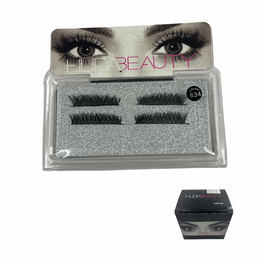 Pestañas postizas entera con iman Huda Beauty x 12 unds (6C-1)