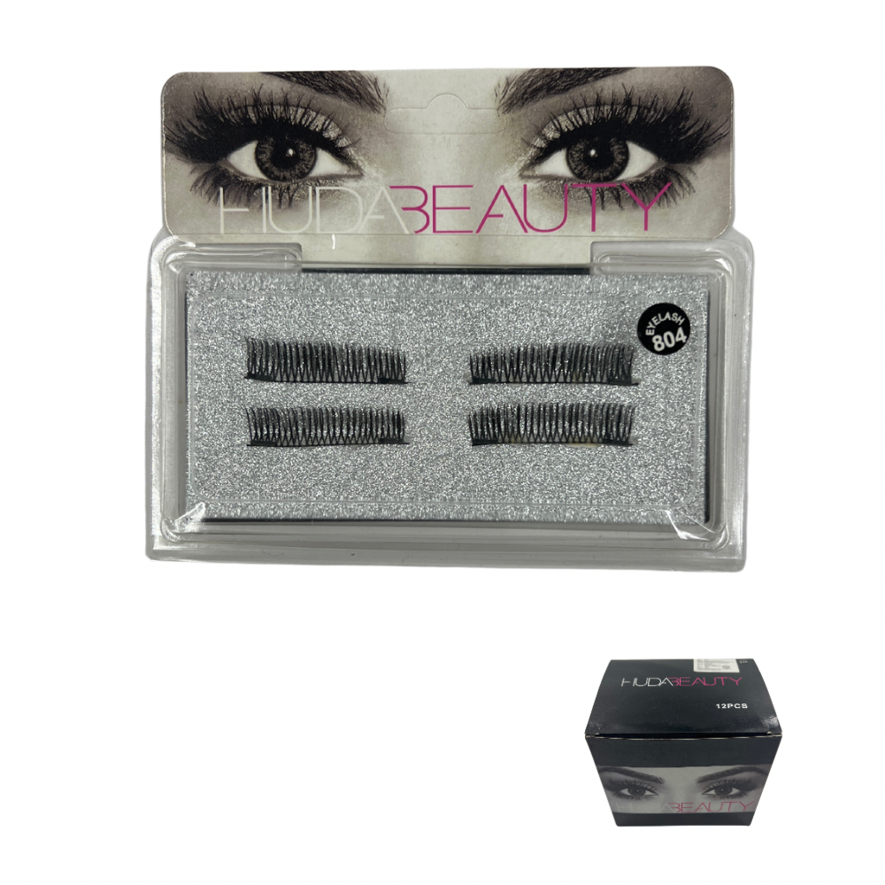 Pestañas postizas entera con iman Huda Beauty x 12 unds (6C-1)