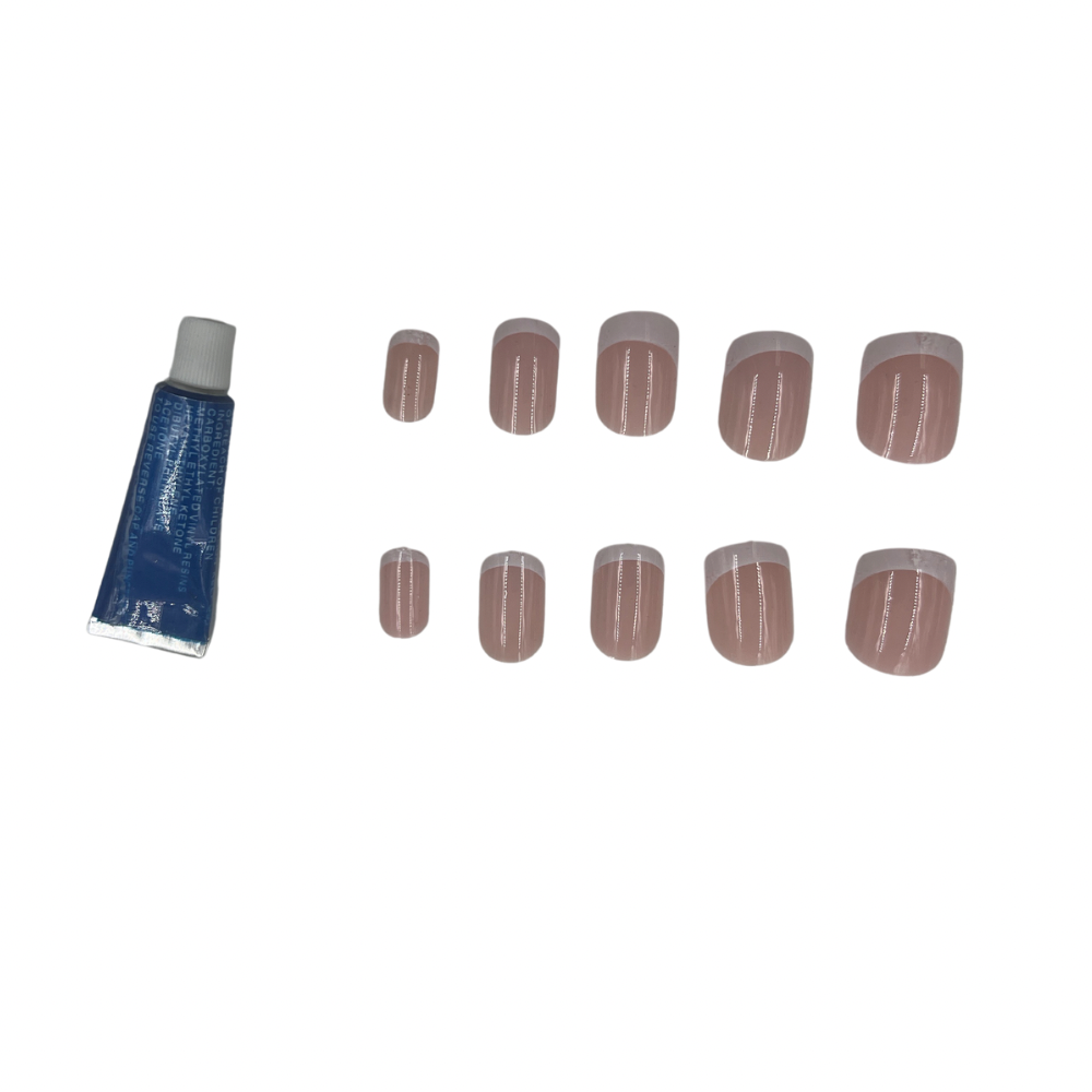 Uñas postizas frances blister x12 3 colores surtido (30-1)