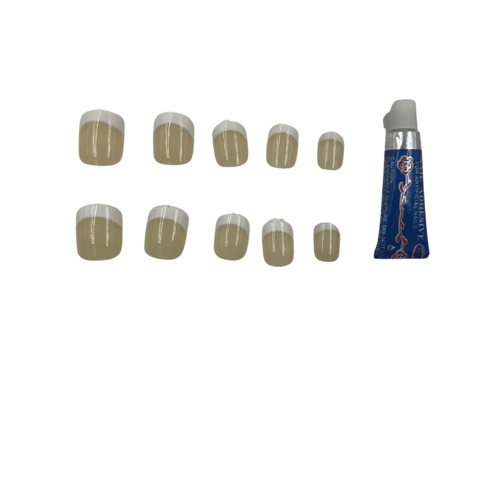 Uñas postizas frances blister x12 3 colores surtido (30-1)