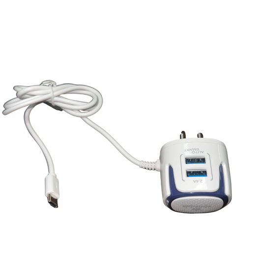 Cargador Melking 2 USB 2.4A Output con cable Type-C