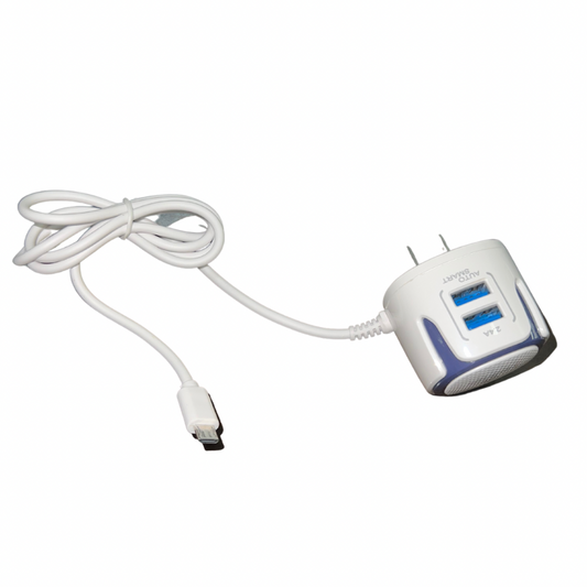 Cargador Melking 2 USB 2.4A Output con cable Micro V8