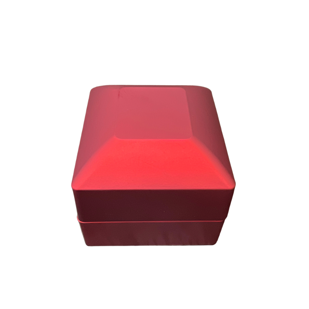 Caja de doble anillo c/luz led color Rojo x12u. (81F-1)