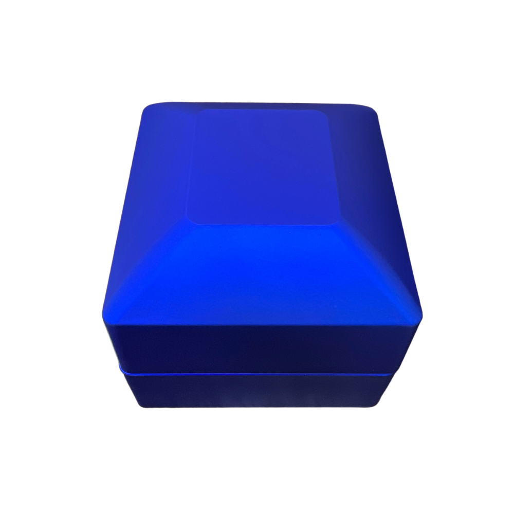 Caja para 1 anillo c/luz led color Azul x12u. (81F-3)