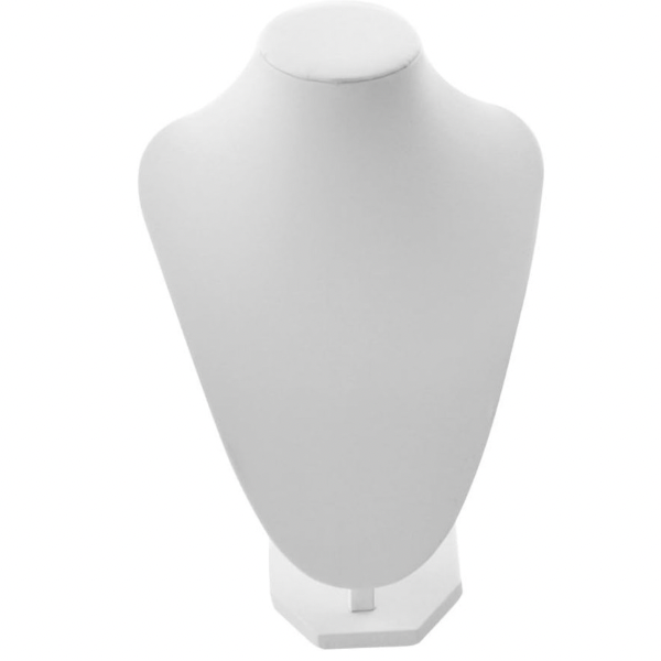 Exhibidor de collar blanco 30cm de alto (80F-6)