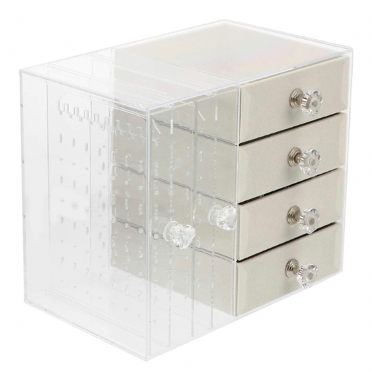 Caja organizadora acrilico para joyas con cajones (81F-17)