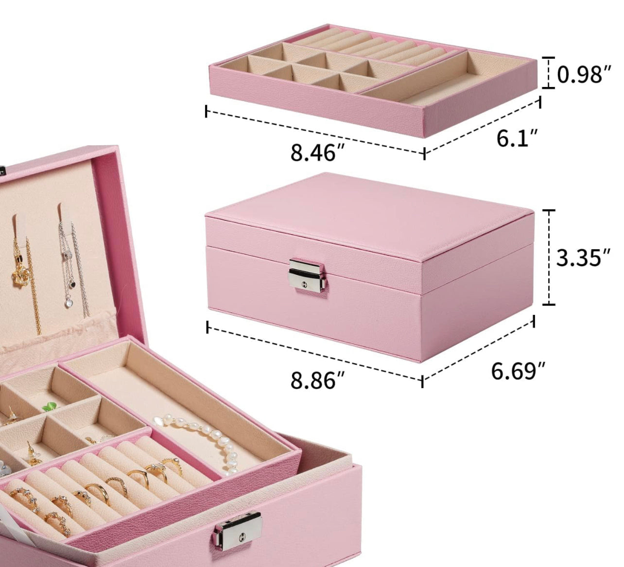 Caja organizadora grande para joyas (78-5)